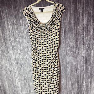 White House Black Market Black and White Sheath Dress